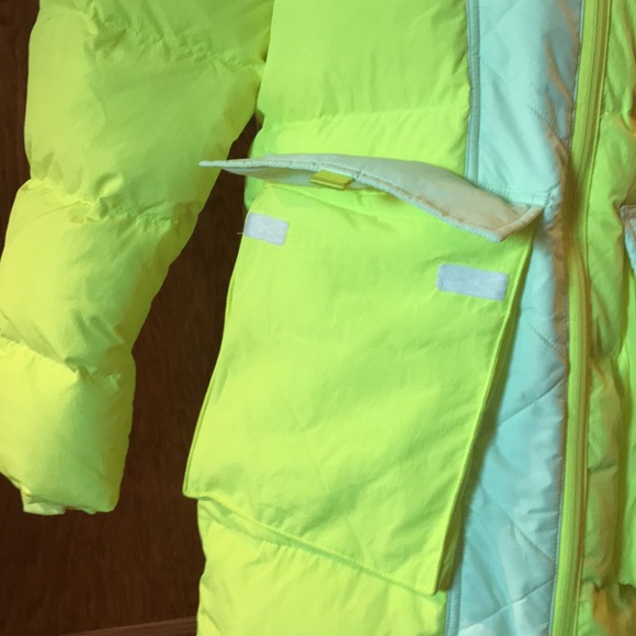 Jordan Down Filled Puffer Parka Jacket Lemon/Neon size XS NWT - Picture 6 of 16